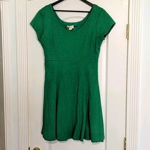 Green fit and flare dress by Meave